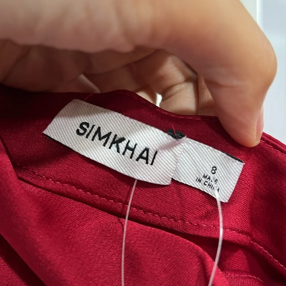 SIMKHAI Cameron Dress in Cherry - Picture 5 of 8